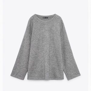 Zara long sleeve gray sweater size medium NWT